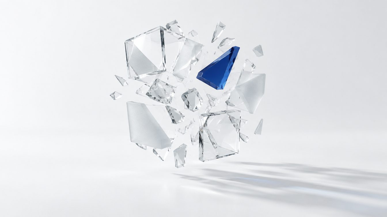 The black cube shattered.